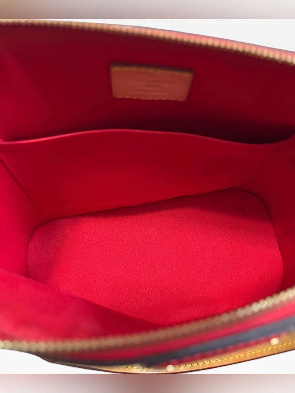 Louis Vuitton Montebello MM Red Monogram Vernis Patent Leather Satchel Bag